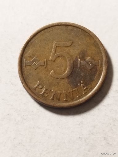 Финляндия 5 пенни 1963