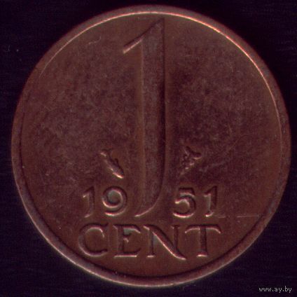 1 цент 1951 год Нидерланды