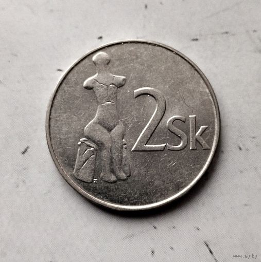 2 кроны 1994 года Словакия. Словацкая Республика. Красивая монета!