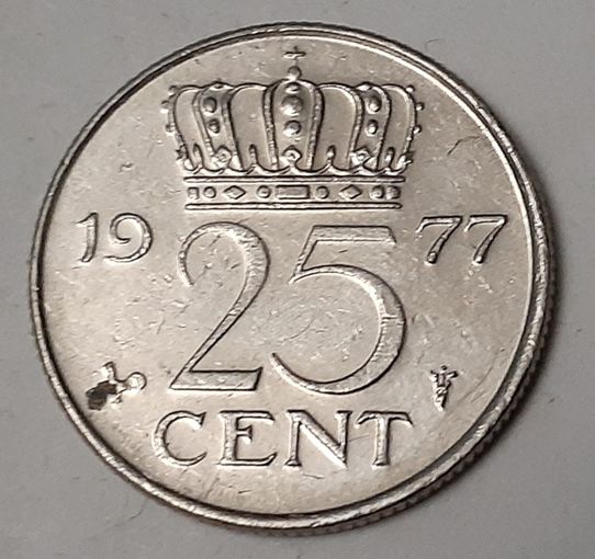 Нидерланды 25 центов, 1977 (15-4-16)