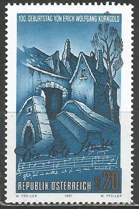 Австрия. 100 лет со дня рождения Вольфгана Карнгольда. Композитор. 1997г. Mi#2213.