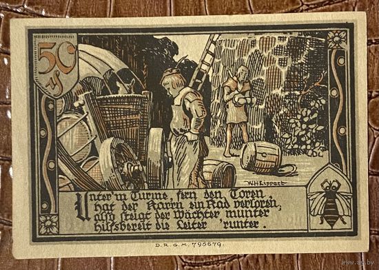 Нодгельд 50 пфеннигов 1921 год. Гранзее. Веймарская республика