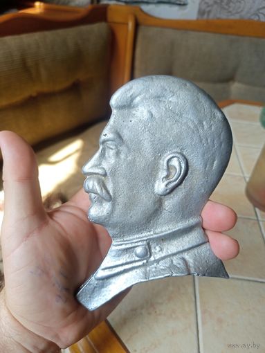 Барельеф Сталина , металл