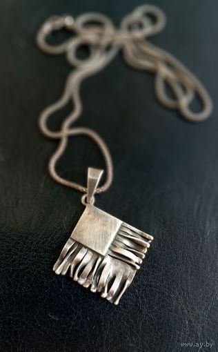 Кулон и цепочка, серебро