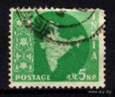 1957 Индия. Карта Индии