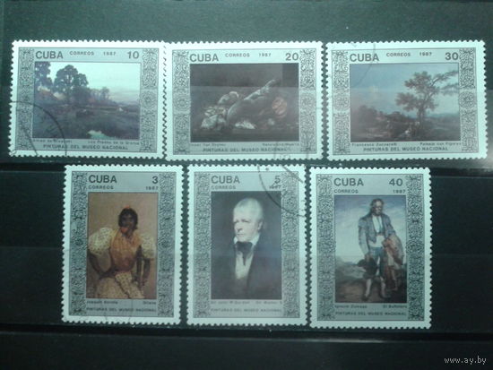 Куба 1987 Живопись из нац. музея Полная серия