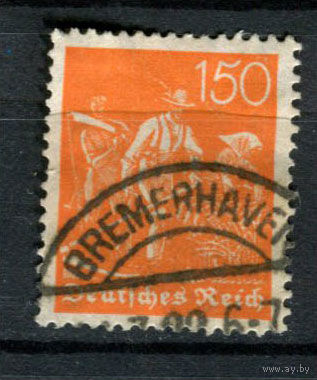 Рейх (Веймарская республика) - 1921 - Косари 150 Pf - [Mi.169] - 1 марка. Гашеная.  (Лот 86BC)