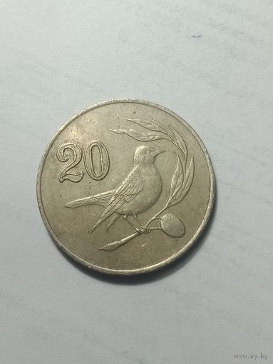 Кипр 20 центов 1985 года .