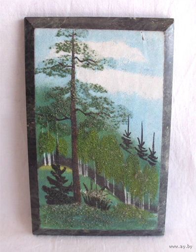 Картина Натуральный камень Змеевик 15,0 х 9,5 см