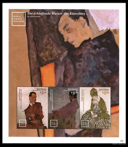 2015 Сент-Винсент Гренадины Мейро 326-328KL. Всемирно известные картины 9,00 евро