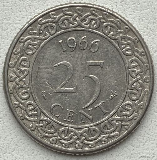 Суринам 25 центов 1966 г.
