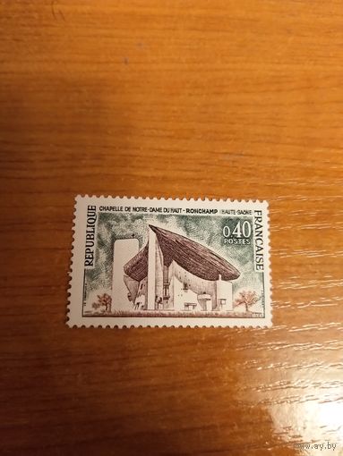1965 Франция флора архитектура  чистая клей MNH** выпускалась одиночкой (2-16)