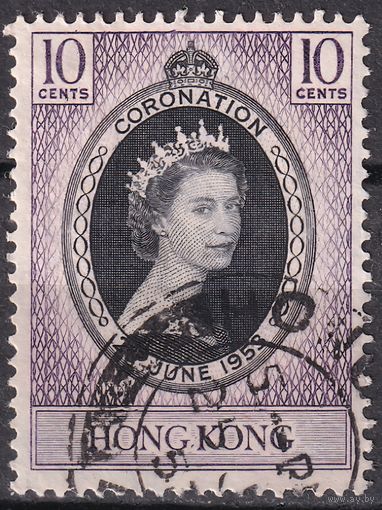 70.BrKS. Великобритания. Колонии. Гонконг. Коронация Елизаветы II. 1953 г. 10c. Mi.#177.