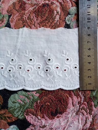 Шитьё белое СССР прошва, кружево шитое #2