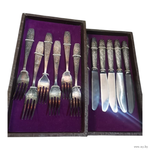 Мельхиоровый столовый набор