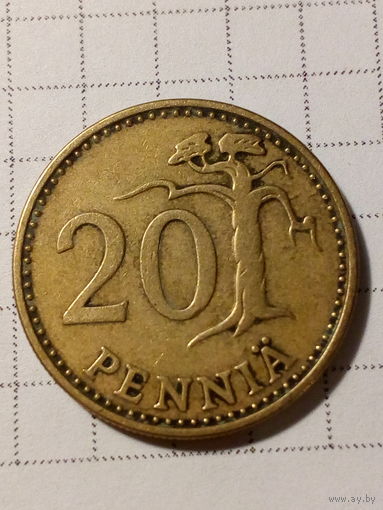20 пенни Финляндия 1972 год