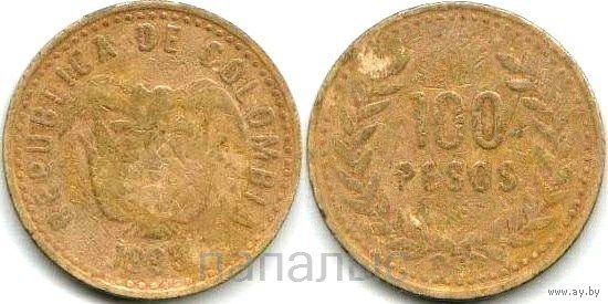 Колумбия 100 песо 1993