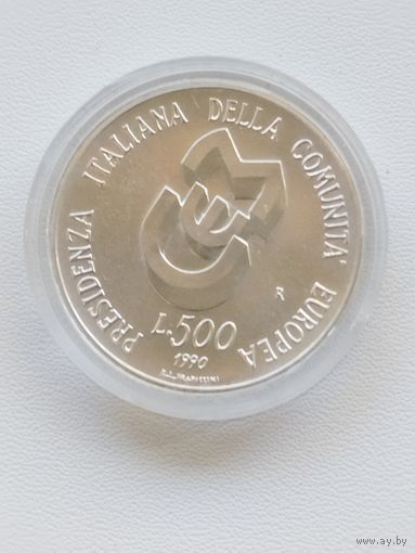 Италия 500 лир 1990 год. Итальянское президентство в ЕЭС