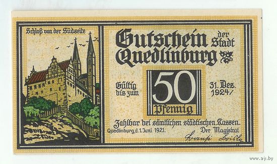 Германия, Нотгельд 50 пфеннигов 1921 год.