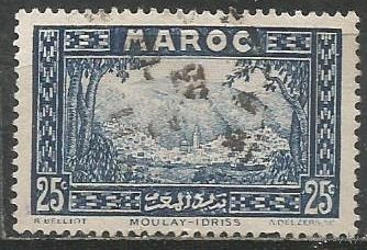 Французское Марокко. Мечеть Мулай Идрис. Пейзаж. 1933г. Mi#100.