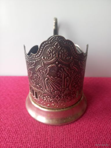 Подстаканник пальмы. Мельхиор. Кольчугино. СССР.