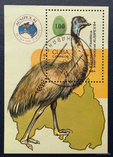 Куба.1984.Птицы - Эму (блок)