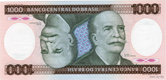 Бразилия, 1000 крузейро, 1981-89 г.г., P-201d, UNC