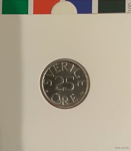 Швеция 25 эре 1978 в холдере