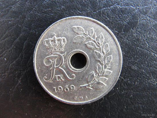 Дания. 25 эре.1969. С 20 копеек. Распродажа коллекции. Смотрите другие лоты.