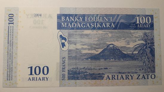 Мадагаскар, 100 ариари 2004 г. Серия В Е. UNC.