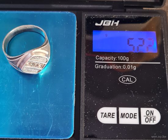 Кольцо печатка серебро 925, С РУБЛЯ! МНОГО ЛОТОВ С РУБЛЯ! лот#6