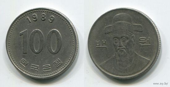 Южная Корея. 100 вон (1989)