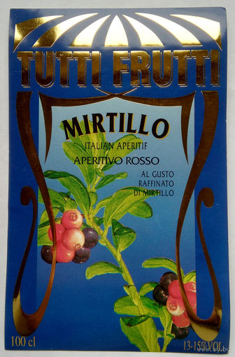 Этикетка. TUTTI FRUTTI. 00146.