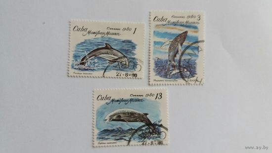 Куба 1980 3м дельфины