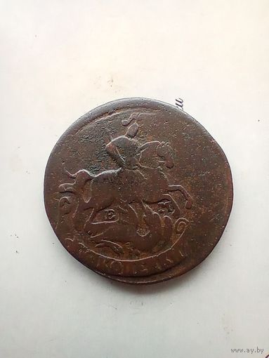 2 Копейки 1764 года перечекан красивая