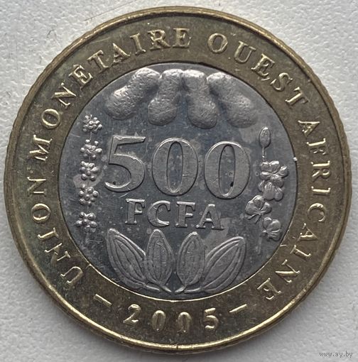 Западная Африка 500 франков 2005 г.