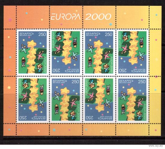 Беларусь-2000,(Мих.369)  м/л ЕВРОПА-2000