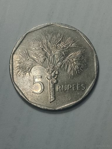 Сейшелы 5 рупий 2007  года .