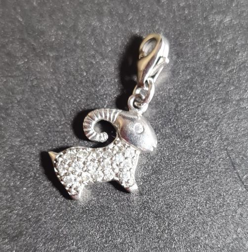 Кулон привеска знак зодиака Овен серебро 800 лот #11, С РУБЛЯ! МНОГО ЛОТОВ С РУБЛЯ БЕЗ МЦ!