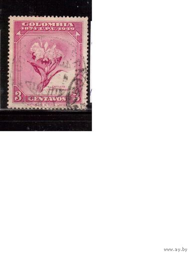 Колумбия-1950(Мих.592) ,  гаш. , Флора, Цветы Орхидеи