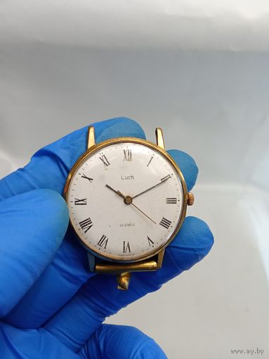Часы Луч Позолота Au 10 Тонкие Ультратонкие Костюмные Мужские