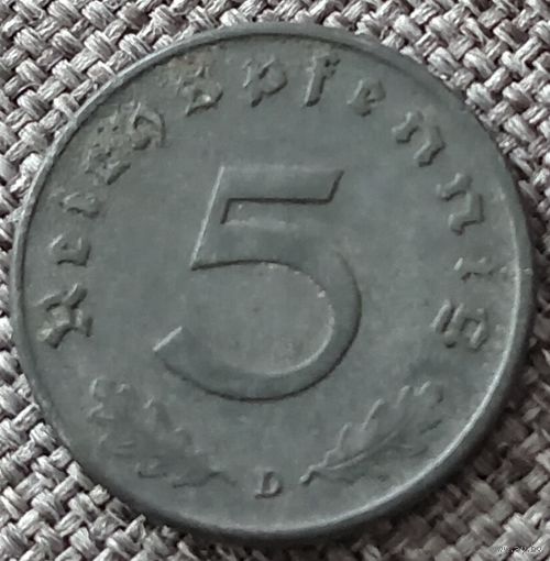 5 рейхспфеннигов 1944 D