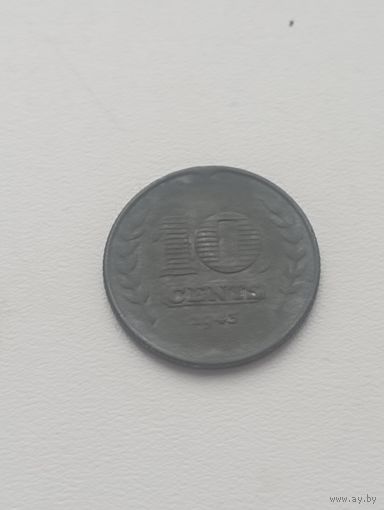 Нидерланды10 центов 1941 год