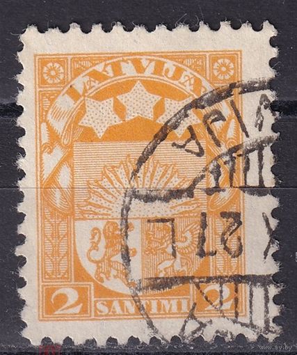 Латвия - кат. Mich. 90  1923 г., кат.   гербы  гаш