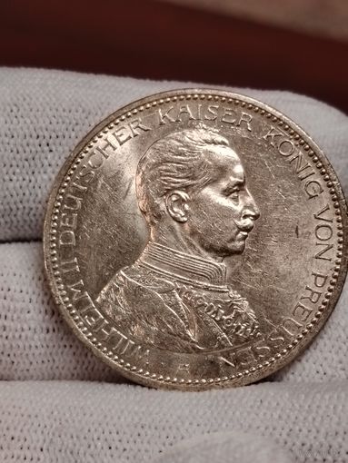 5 Марок 1914 Вильгельм 2 В Штемпельном Блеске