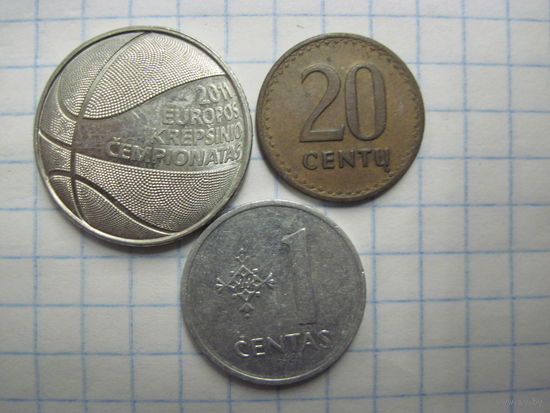 Три монеты Литвы/2 с рубля!