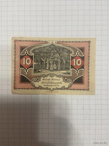 10 пфенингов (нотгельды) г. Германия.-1412