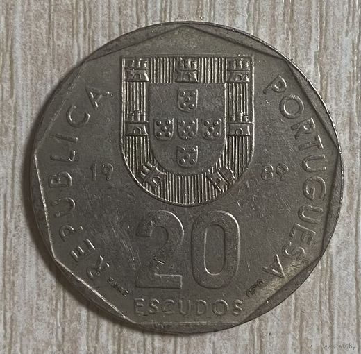 Монета 20 эскудо 1989 год. Португалия.