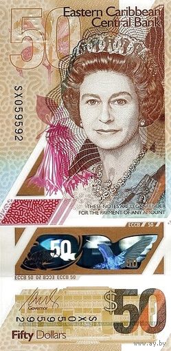 Восточные Карибы 50 долларов образца 2019 года UNC pw59