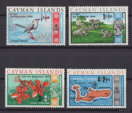 Кайманы 1969 ** 4 марки из серии, Британские колонии
